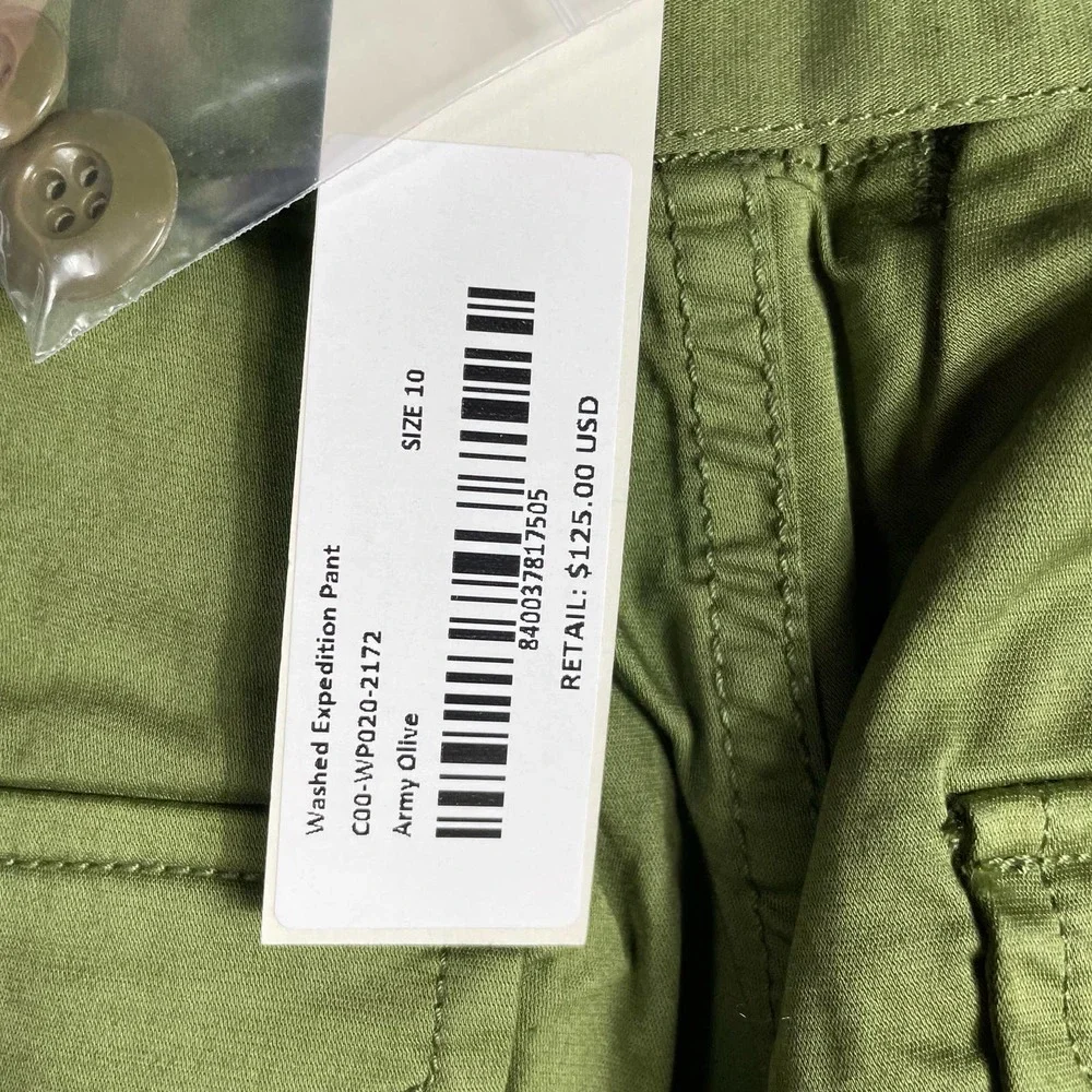 SOLD-NEW Alex Mill Washed Expedition Pant in Army Olive Green Cropped Sz 10 - Picture 7 of 10